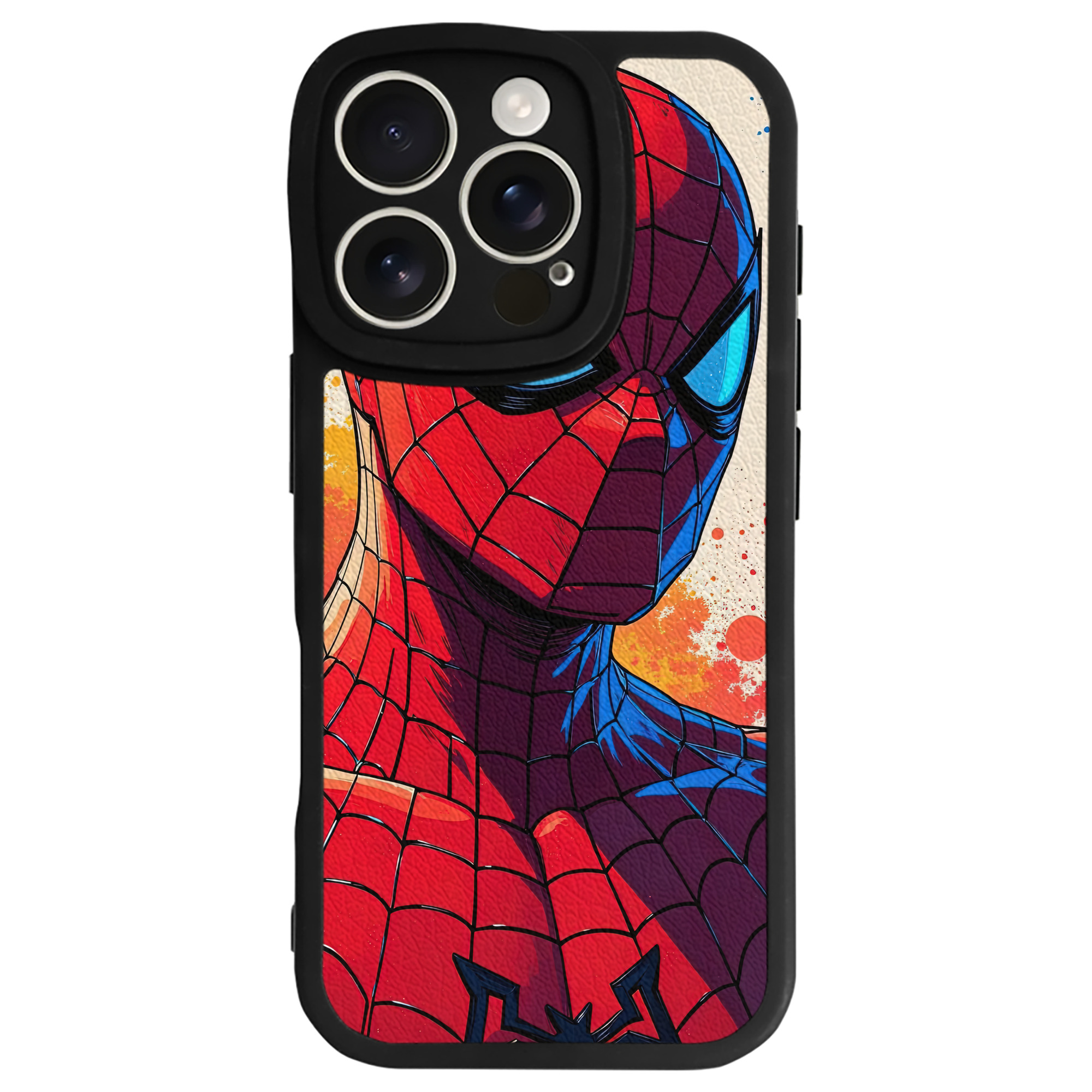 Spider Man スパイダーマン 【iPhone 16シリーズ対応】シリコンスマホケース（レザー調） 材質：シリコン